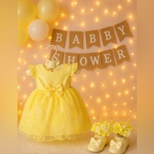 Sweet Sunshine Yellow Centerpiece For Baby Shower, Little Girls Birthday